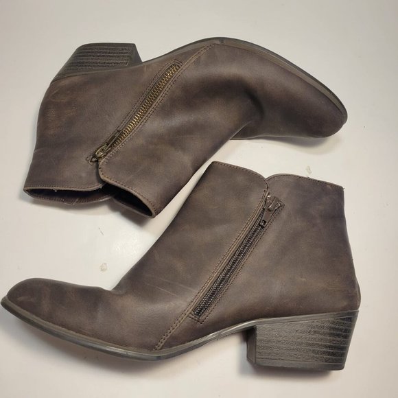 UNIONBAY Trista 3 Women's 1.5" Heeled Double Zip Booties Brown Size 9 - Picture 10 of 10
